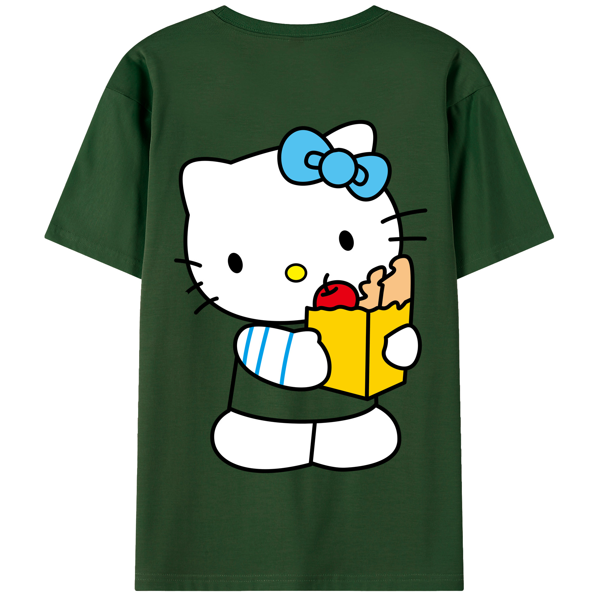 （画像用） Hello Kitty ハローキティ 綿100％半袖Tシャツ（背面プリント）